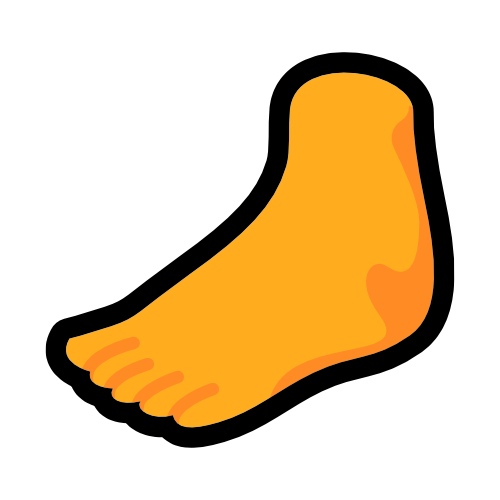an emoji yellow foot.